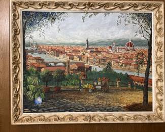 Brunelleschi’s dome - Italian scene. Second painting on the two sided painting