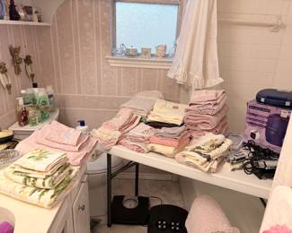 vintage towels, tens unit, massagers, paraffin wax kit