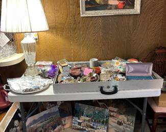 Jewelry table, painting on board and canvas by Dr. Julius Zsohar