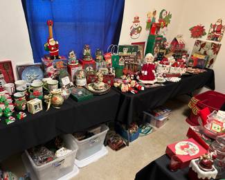 Lots of vintage Christmas, kitschy and mid-century 