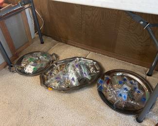 Lots of bagged costume vintage jewelry- grab bags too!!