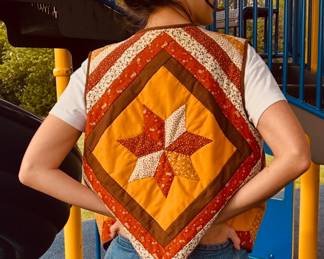 Hand sewn quilt vest