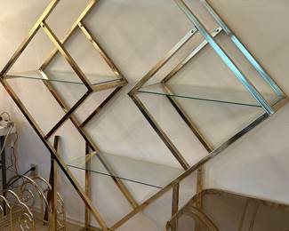 Milo Baughman-style mid-century etagere