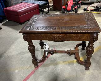 Ornate carved desk