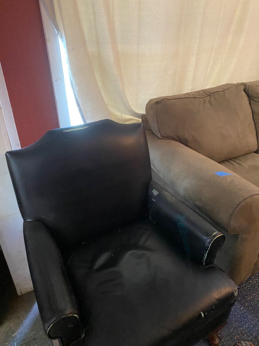 Vintage vinyl chair painted