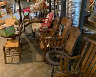 assorted chairs and rockers