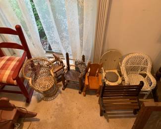 miniature chairs and rockers