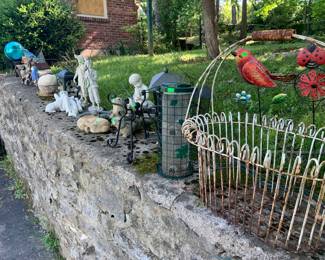 flower pots and garden decor
