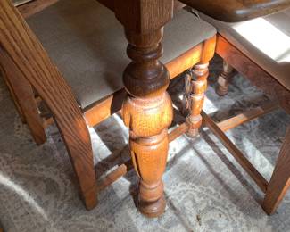 detail or Art Deco oak table