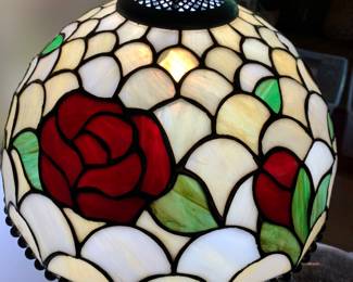 Modern leaded glass lamp