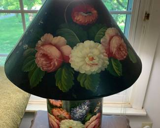 Tole painted lamp