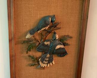 large blue bird three dimensional picture