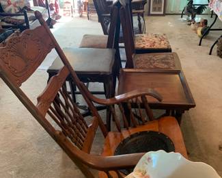 rockers, chairs and tables