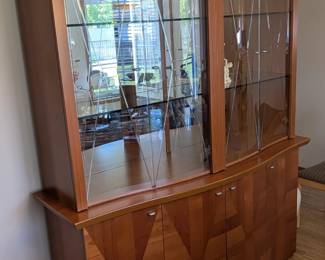 Italian full front view cabinet. Dining set too. Bring muscle! 