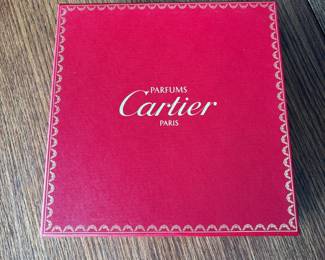 CARTIER EMPTY RARE PARFUMS PARIS BOX 10 1/2" X 10 1/2" X 3" NEW VINTAGE
