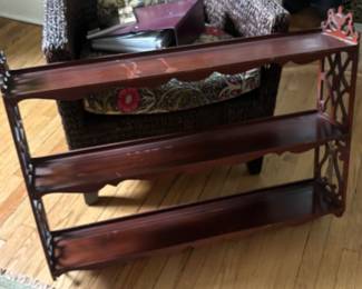 Mahogany whatnot shelf