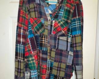 Free People Patchwork Plaid Flannel Shirt
