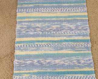 Handwoven Striped Chindi Rag Rug