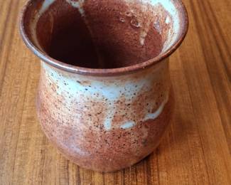 Stoneware Vase with Speckled Glaze