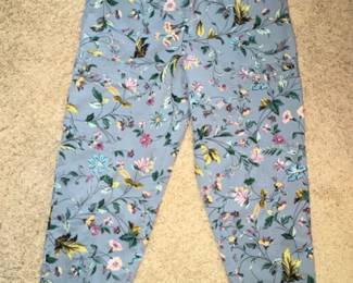 Anthropologie Victoria Floral Cargo Pants