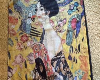 Gustav Klimt Lady with Fan Inspired Scarf