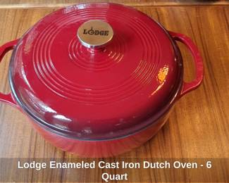 Lodge Enameled Cast Iron Dutch Oven  Quart