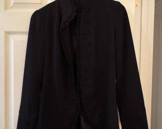 Illusion Black Ruffled Jacket