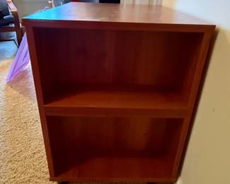 MidCentury Modern Style Media Console or Bookcase with Casters second image
