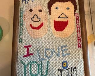 Personalized Grandma  Grandpa CrossStitch Sampler