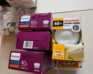 Philips and Sylvania LED Light Bulbs Assortment