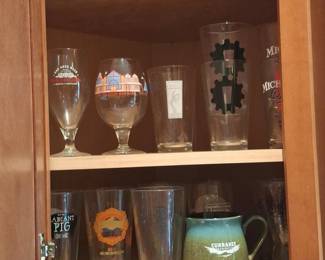 Assorted Craft Brewery and Museum Collectible Glasses and Mug