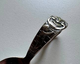 Sterling Silver The Man Who Broke the Bank at Monte Carlo Souvenir Spoon second image