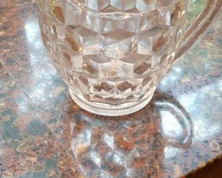 Fostoria American Clear Cubist Pattern Creamer