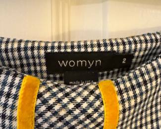 Womyn Gingham ALine Skirt with Velvet Trim second image