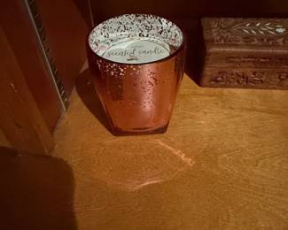 Metallic Rose Mercury Glass Scented Candle