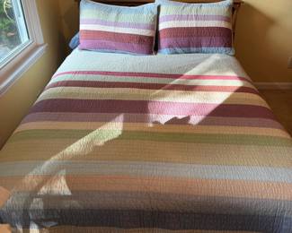 Wooden Headboard with Shelving second image