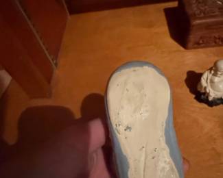 Vintage Haeger Blue Baby Bootie Planter second image