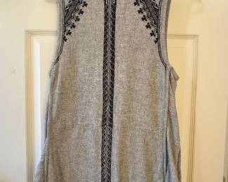 Free People Embroidered VNeck Sleeveless Tunic Top third image