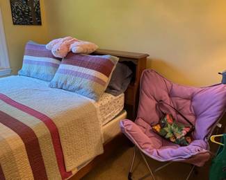 Striped Quilt and Velvet Duvet Set