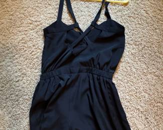 BCBGMaxAzria Black Romper with CrissCross Back third image