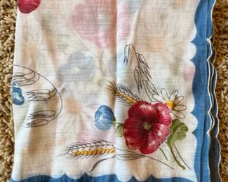 Vintage Floral Handkerchief