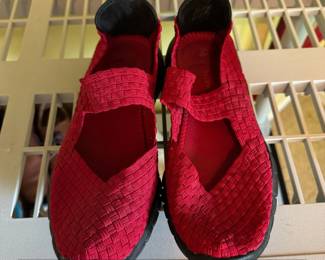 Bernie Mev Red Woven Ballet Flats and Chaco Z or Classic Sandals