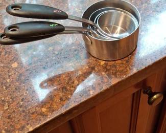 OXO Stainless Steel Measuring Cups with Black Handles