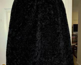 Vintage Black Persian Lamb Faux Fur Cape third image
