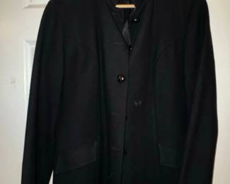 Russ Black Wool Blend Blazer