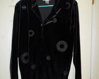 Richard  Company Black Velvet Burnout Jacket