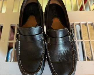 Born Brahma Black Leather Moccasin Loafers