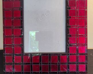 Red Mosaic Photo Frame