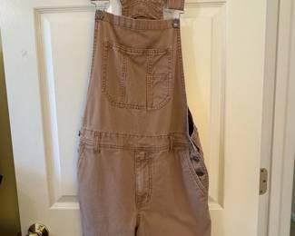 Forever Mens Tan Denim Short Overalls