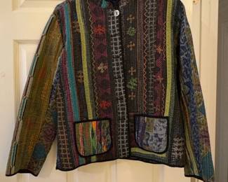 Chicos Patchwork Quilted Jacket